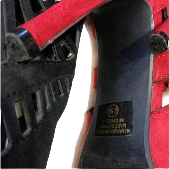 Paprika 2 Pairs Laser Cut Detail Lace up Heels Size 8.5 
Approx 4” heel - Picture 11 of 15